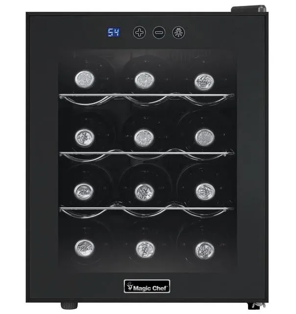 12 Bottle Wine Cooler  Black