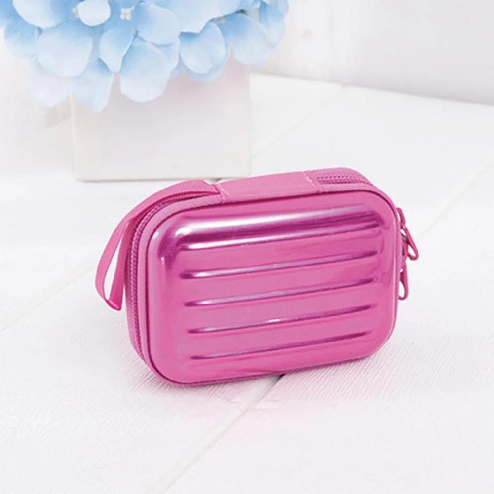 12 Grids Macaron Essential Oil Storage Bag Portable Dividers Box (Rose Red)