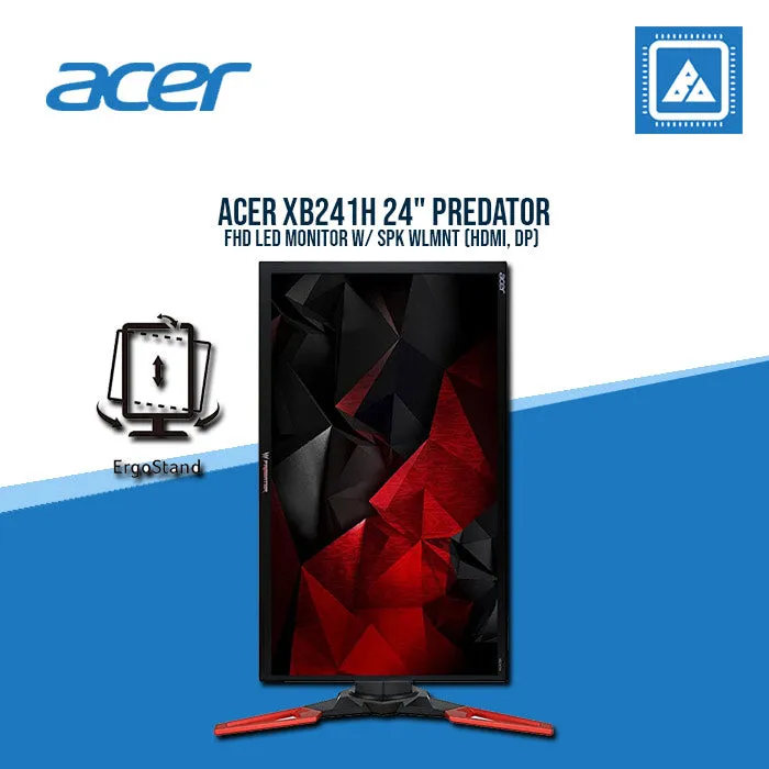 ACER XB241H 24" PREDATOR FHD LED MONITOR W/ SPK WLMNT (HDMI, DP)