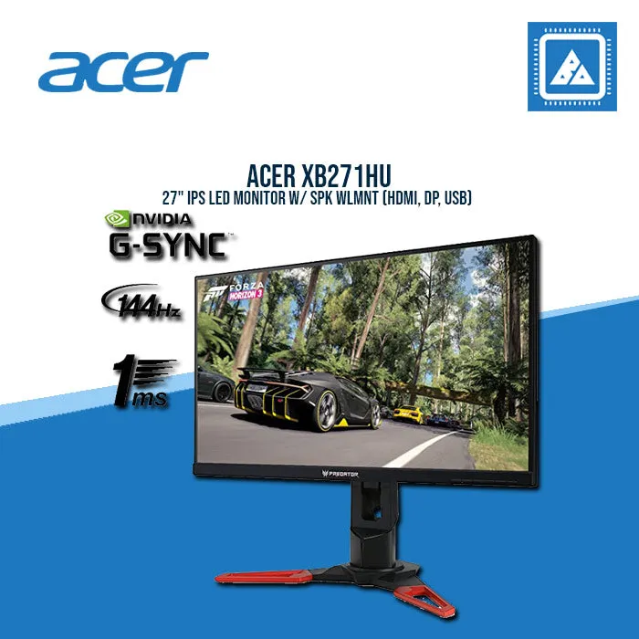 ACER XB271HU 27" IPS LED MONITOR W/ SPK WLMNT (HDMI, DP, USB)