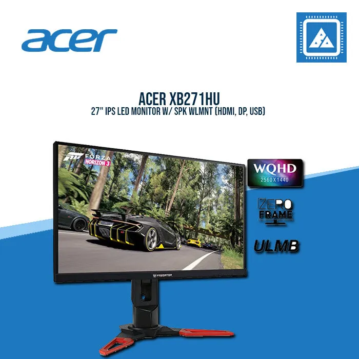 ACER XB271HU 27" IPS LED MONITOR W/ SPK WLMNT (HDMI, DP, USB)