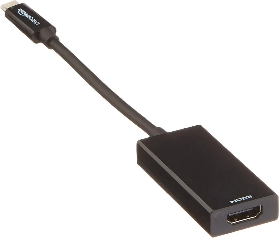 AmazonBasics USB 3.1 Type-C to HDMI Adapter - Black, 5-Pack