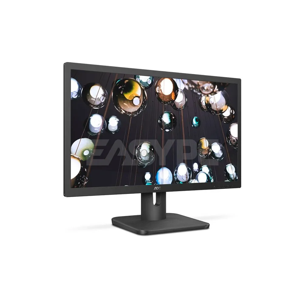 AOC 22E1H 21.5" 60Hz 1900x1080 Monitor, 2ms, 20M:1 dynamic contrast ratio, FlickerFree, HDMI/VGA, VESA compatible, EnergyStar WLED Monitor