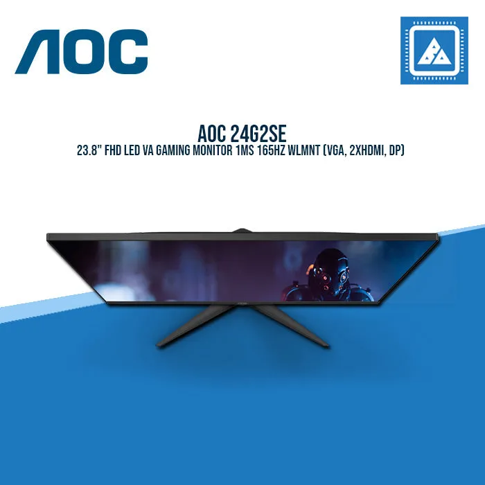 AOC 24G2SE 23.8" FHD LED VA GAMING MONITOR 1MS 165HZ WLMNT (VGA, 2XHDMI, DP)