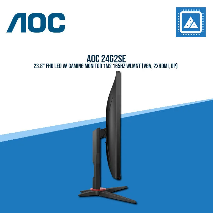 AOC 24G2SE 23.8" FHD LED VA GAMING MONITOR 1MS 165HZ WLMNT (VGA, 2XHDMI, DP)