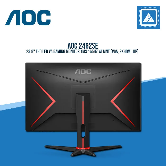 AOC 24G2SE 23.8" FHD LED VA GAMING MONITOR 1MS 165HZ WLMNT (VGA, 2XHDMI, DP)