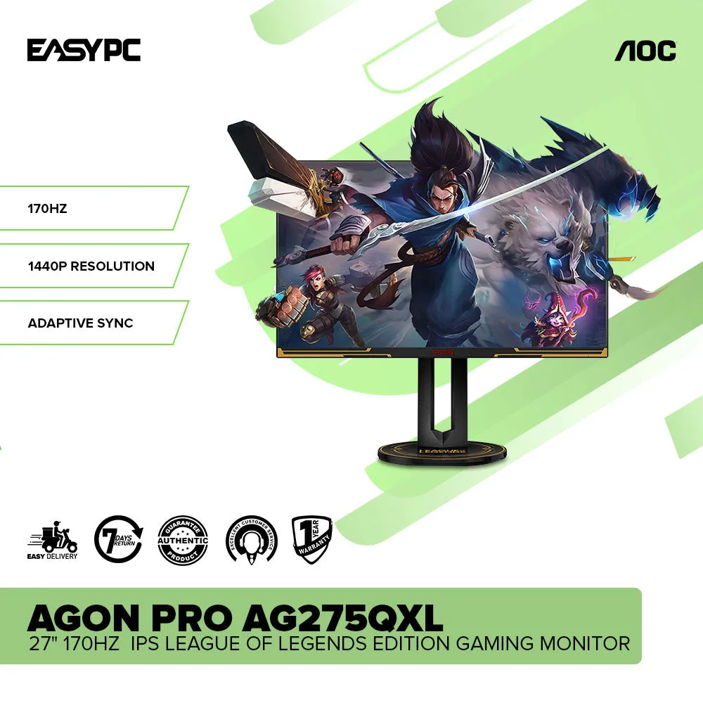 AOC AGON PRO AG275QXL 27" 170Hz  IPS League of Legends Edition Gaming Monitor