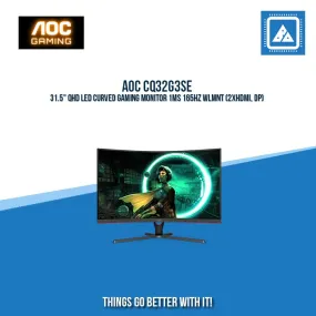 AOC CQ32G3SE 31.5" QHD LED CURVED GAMING MONITOR 1MS 165HZ WLMNT (2XHDMI, DP)