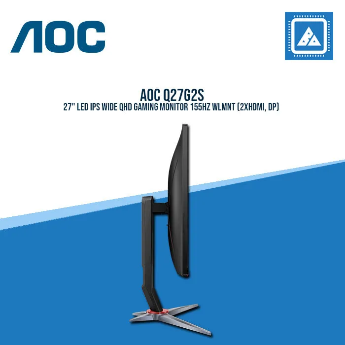 AOC Q27G2S 27" LED IPS WIDE QHD GAMING MONITOR 155HZ WLMNT (2XHDMI, DP)