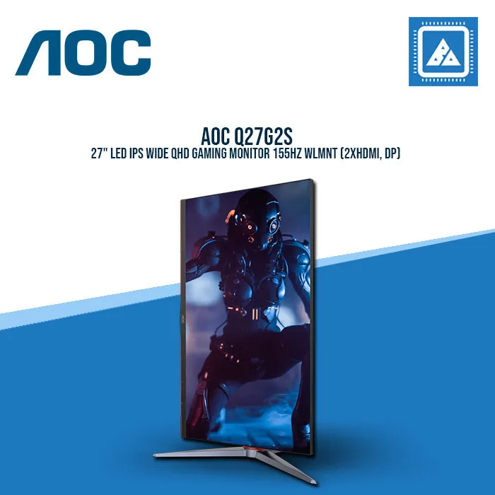 AOC Q27G2S 27" LED IPS WIDE QHD GAMING MONITOR 155HZ WLMNT (2XHDMI, DP)