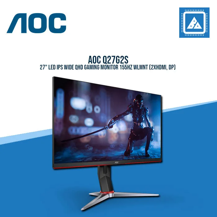 AOC Q27G2S 27" LED IPS WIDE QHD GAMING MONITOR 155HZ WLMNT (2XHDMI, DP)