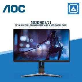 AOC U28G2X/71 28" 4K UHD LED IPS GAMING MONITOR 144HZ WLMNT