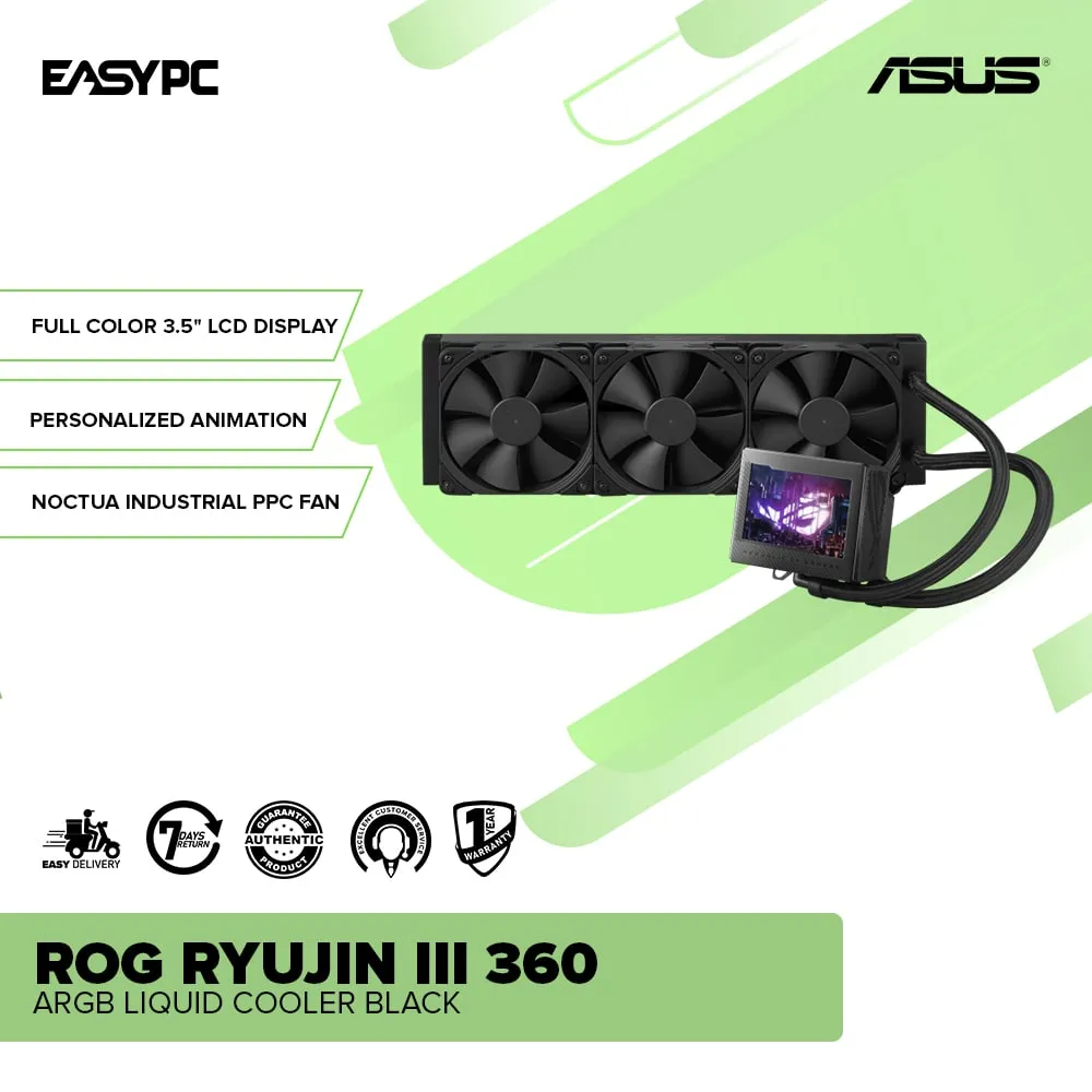 Asus ROG RYUJIN III 360 ARGB Liquid Cooler Black