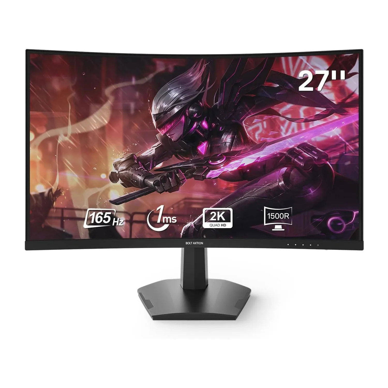 BOLT AXTION CORAL 27" 144Hz/165Hz Curved Gaming Monitor, Designed to Deliver a Seamless and Immersive Visual Experience