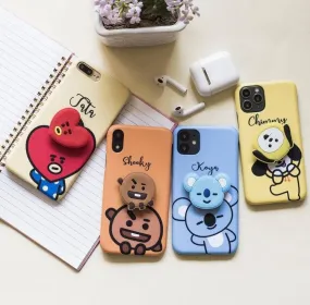 BT21 Phone Custom Slim Soft Cases With Phone Holder