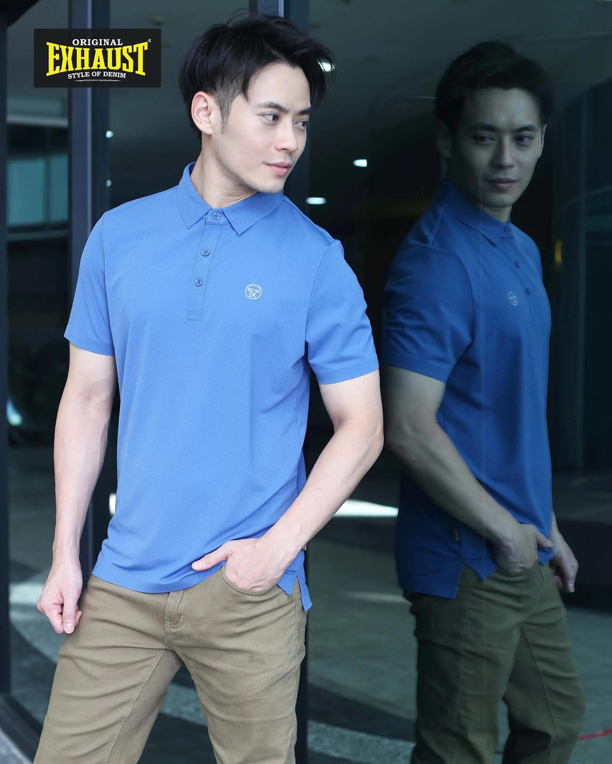 EXHAUST MENS POLO T-SHIRT [SLIM FIT] 1492