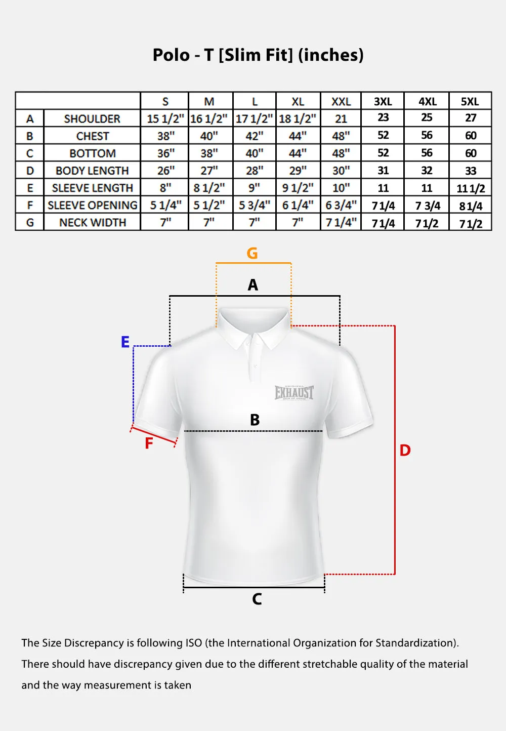 EXHAUST MENS POLO T-SHIRT [SLIM FIT] 1492