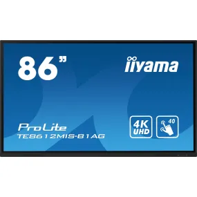 Iiyama ProLite TE8612MIS-B1AG 86" Interactive 4K UHD Touchscreen with User Profiles Software