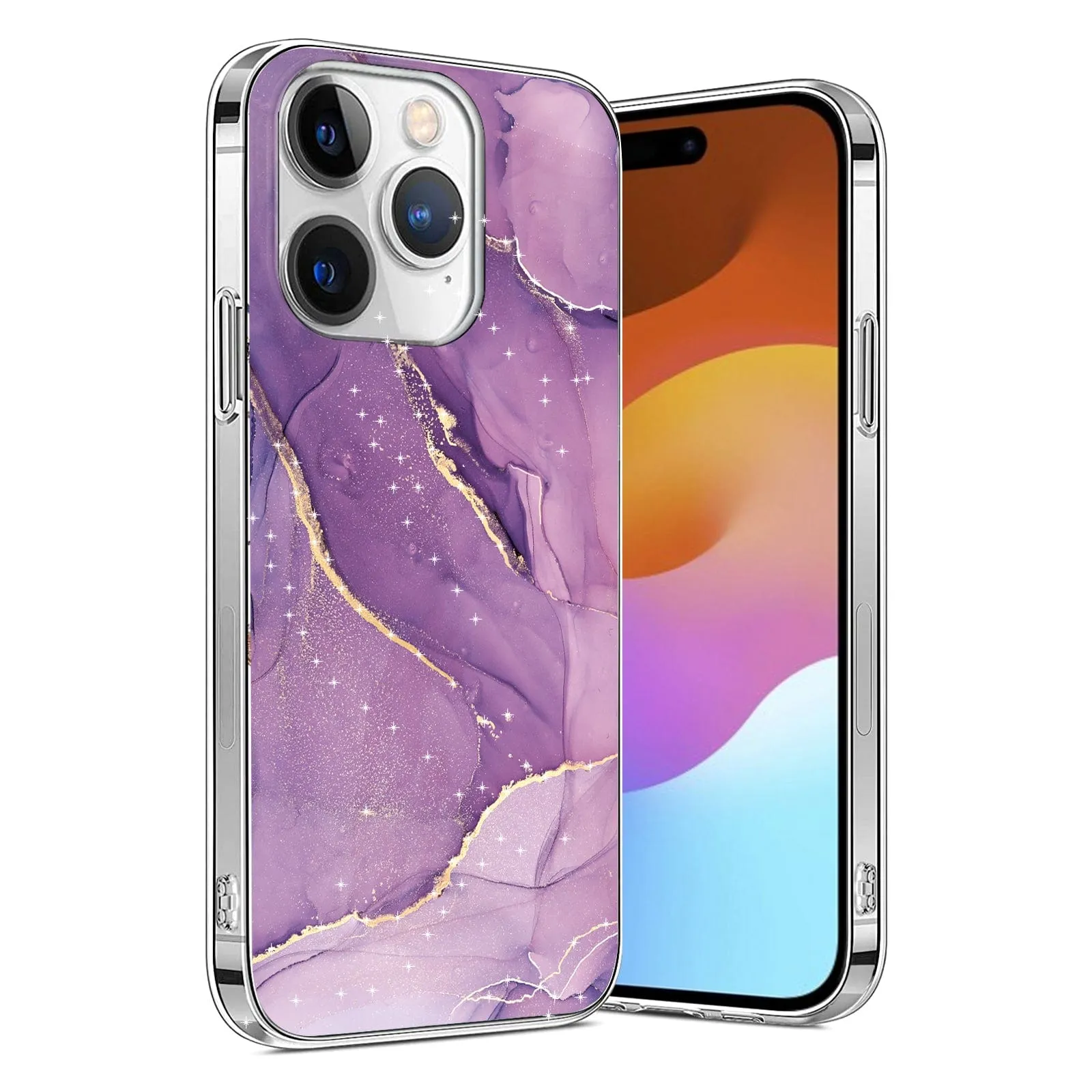 Inspire Series Purple Marble Case - iPhone 15 Pro - CP00461