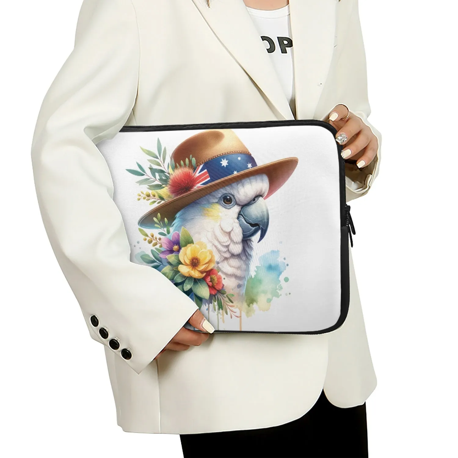 Laptop Sleeve - without handles - Australian Animals - Cockatoo