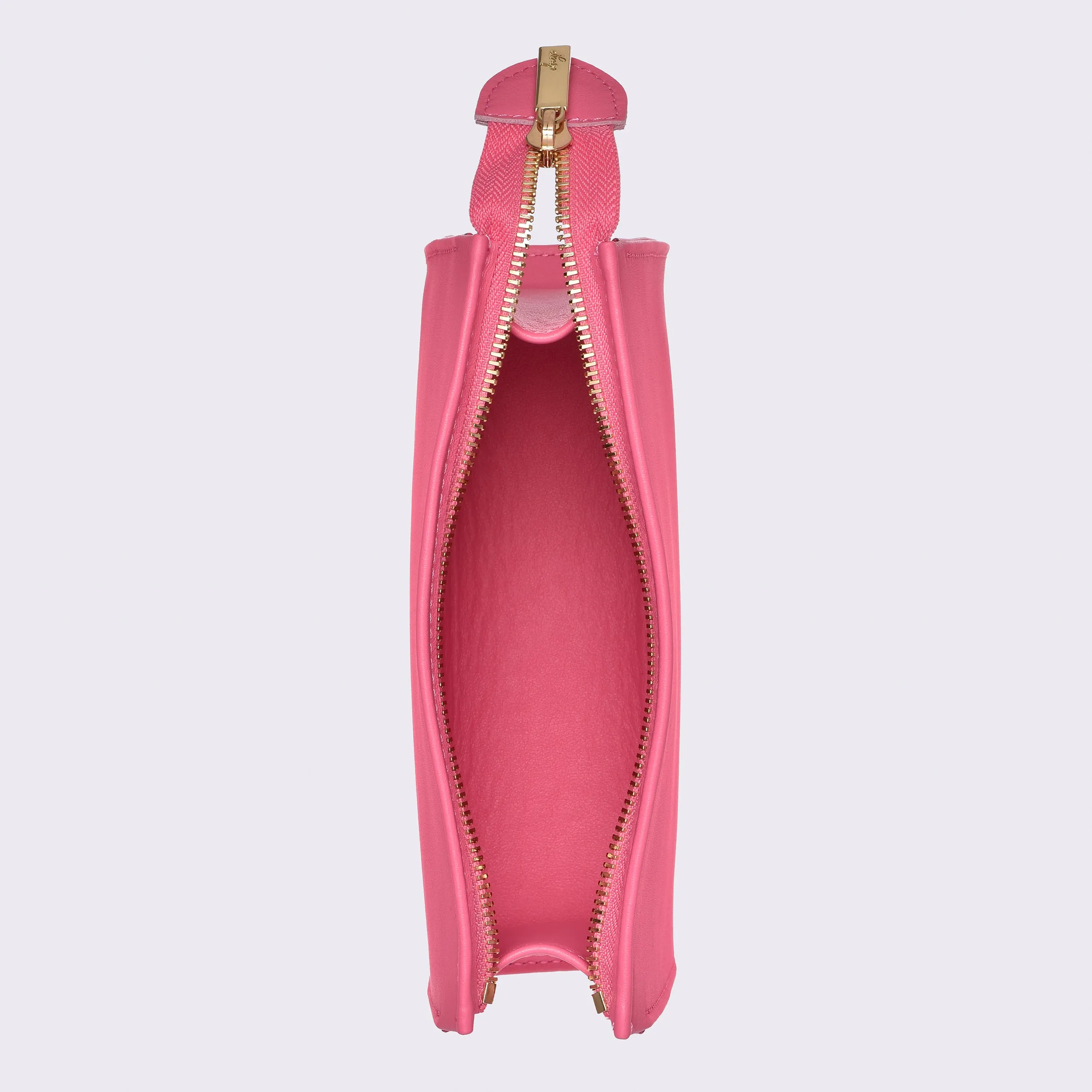 Leather Toiletry Pouch 19 - HOT PINK