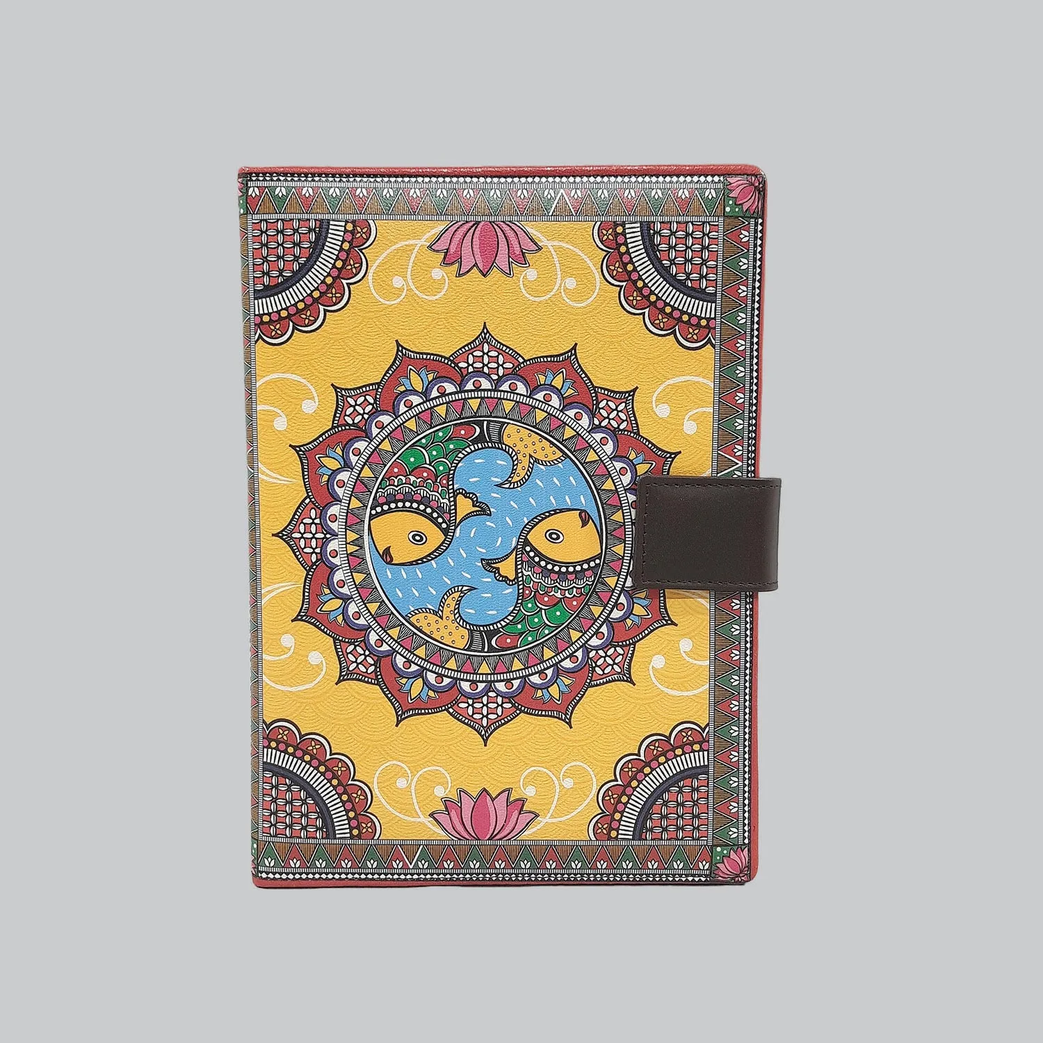 Madhubani Leather Case with Diary