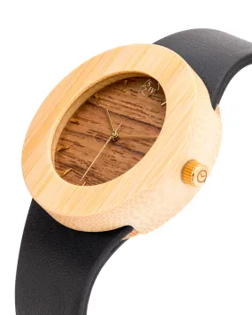 Maker's Mark Watch - Leather and Bamboo