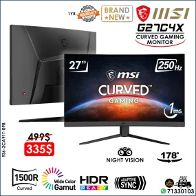 Msi G27C4X | 27" 9S6-3CA91T-098 250hz 1ms 1500r True Color Curved Gaming Monitor Offer (Brand New)