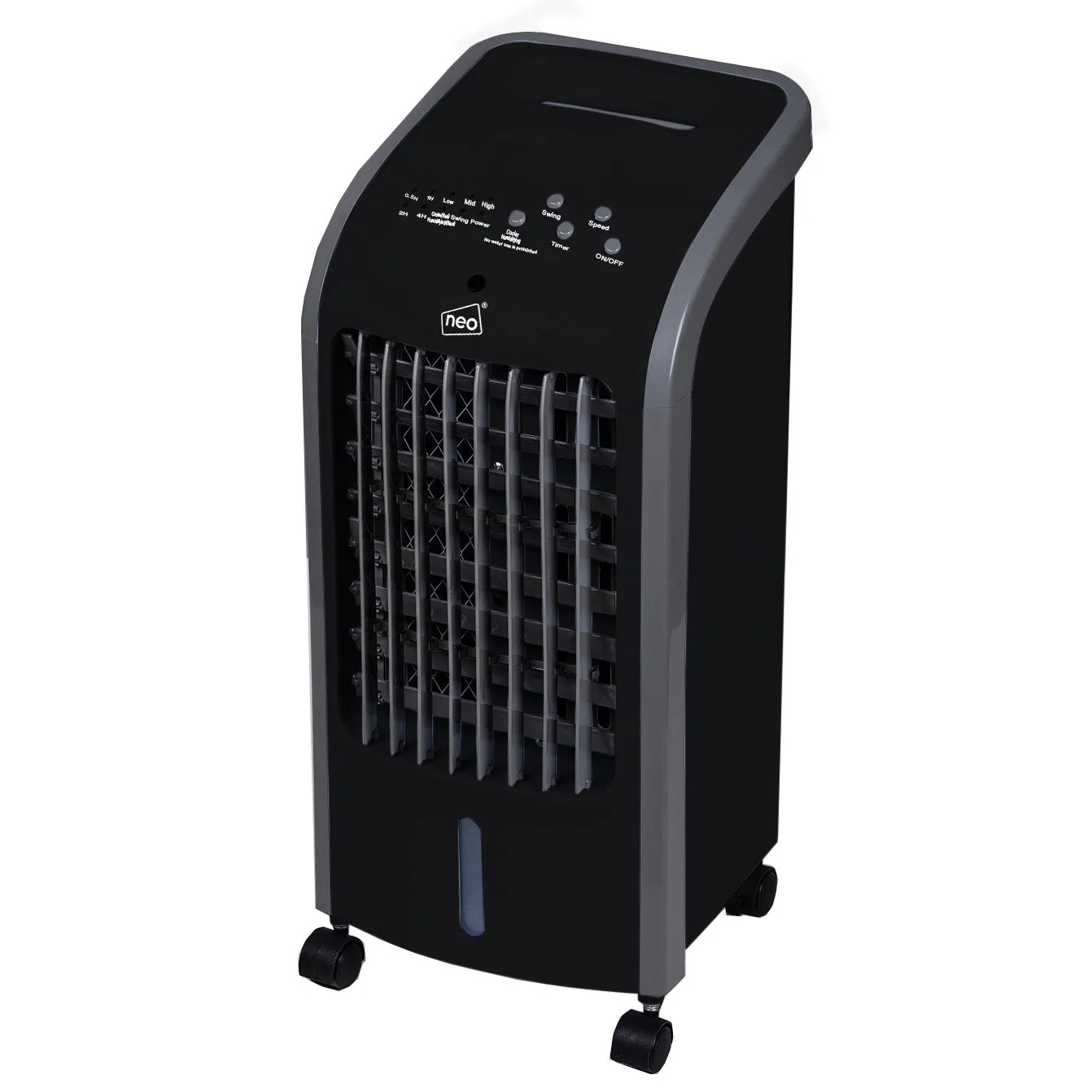 Neo Black 4 Litre 80W Oscillating Portable Evaporative Cooler Fan with Remote