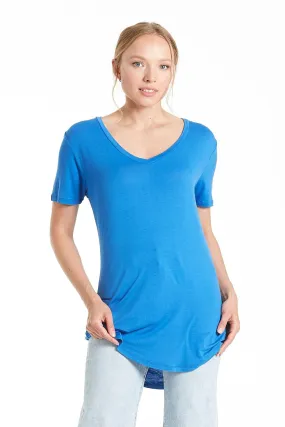 OOOH SO SOFT V-NECK TEE | COBALT BLUE