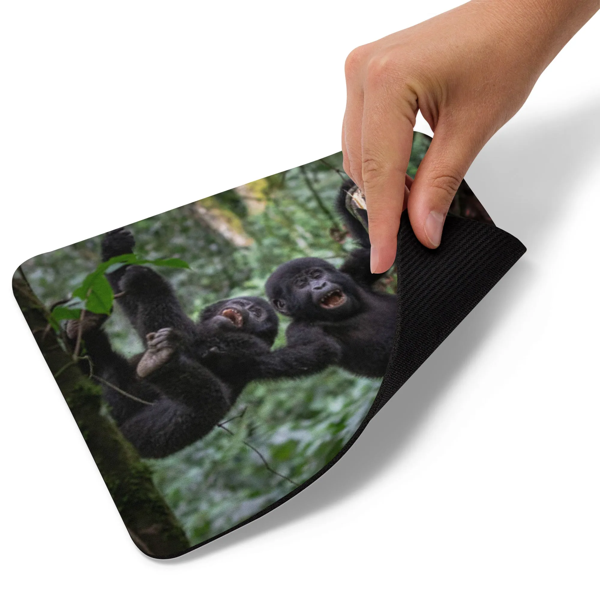 Padded Non-Slip Mousepad - Baby Gorillas