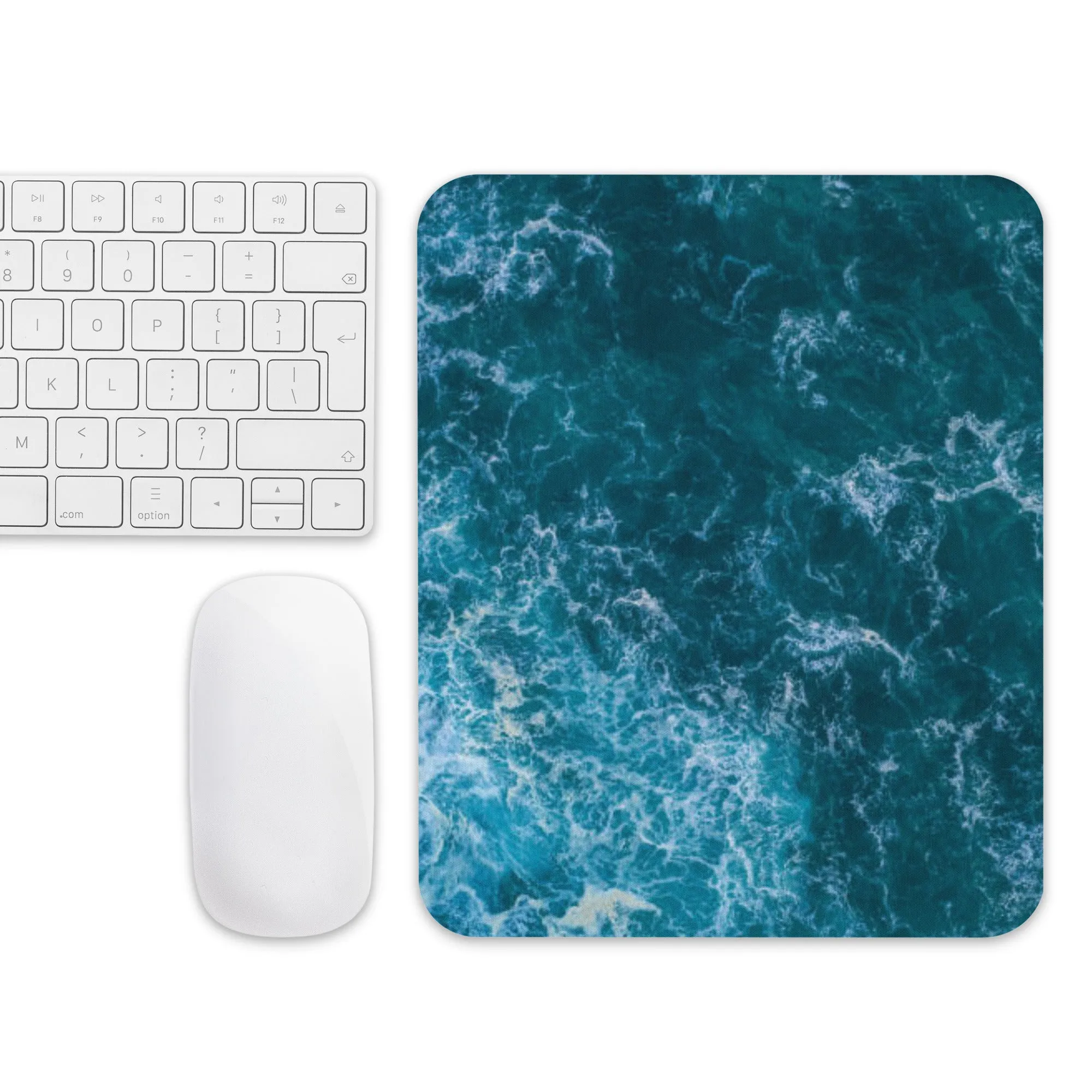 Padded Non-Slip Mousepad - Ocean Pattern