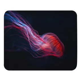 Padded Non-Slip Mousepad - Red and Blue Jellyfish