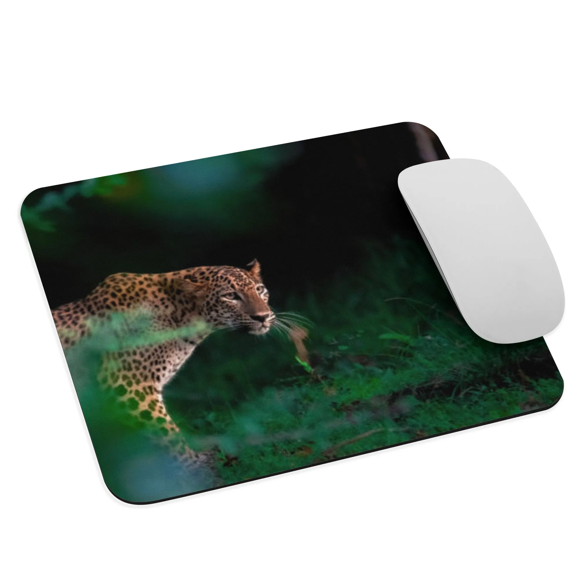 Padded Non-Slip Mousepad - Stalking Leopard