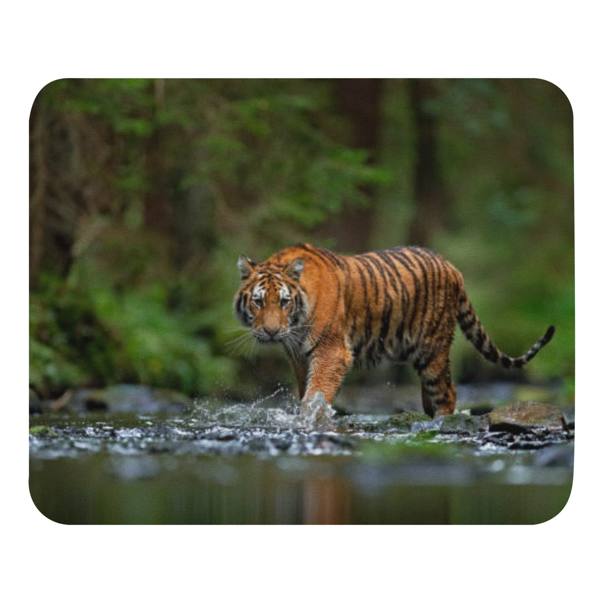 Padded Non-Slip Mousepad - Stalking Tiger