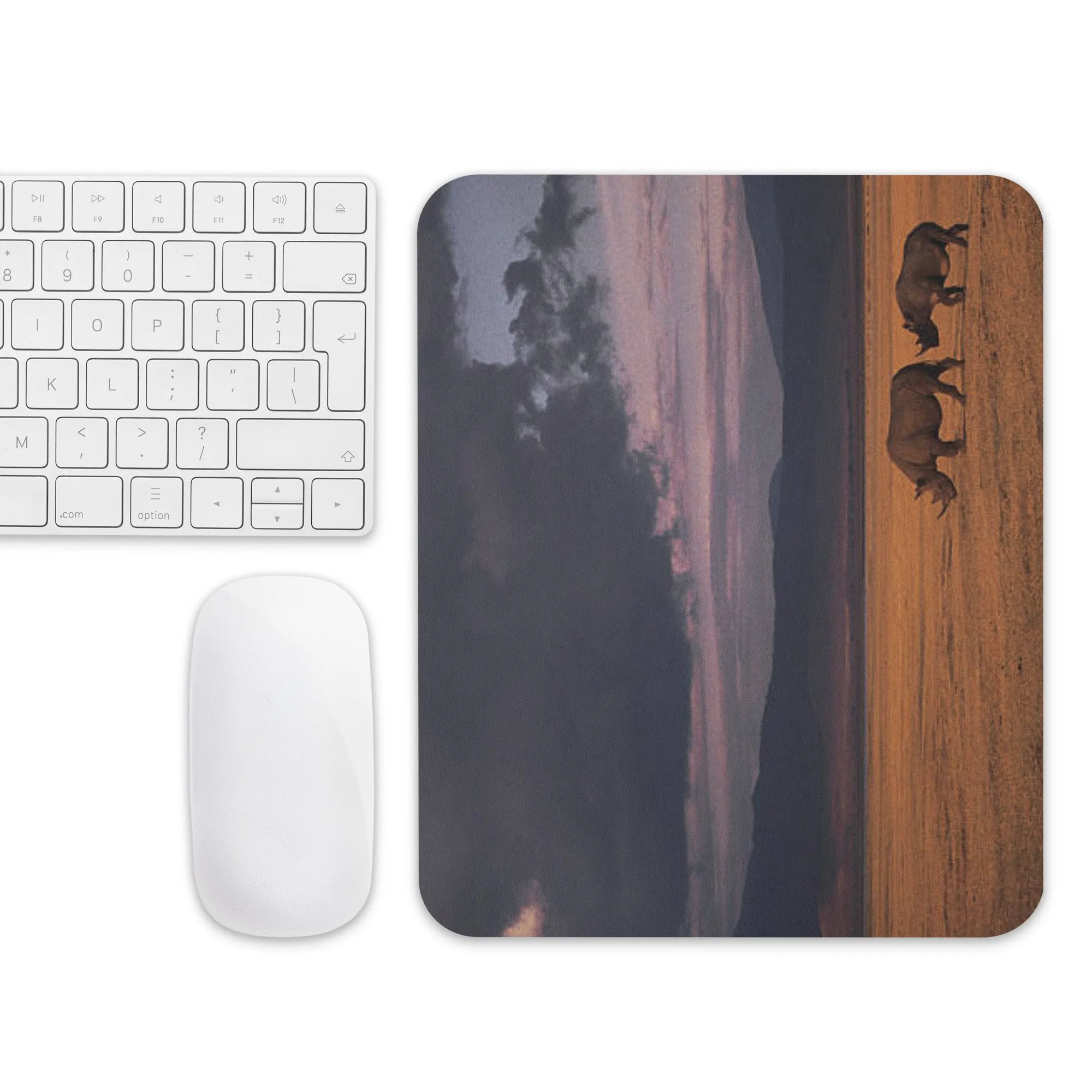 Padded Non-Slip Mousepad - Traveling Rhinos