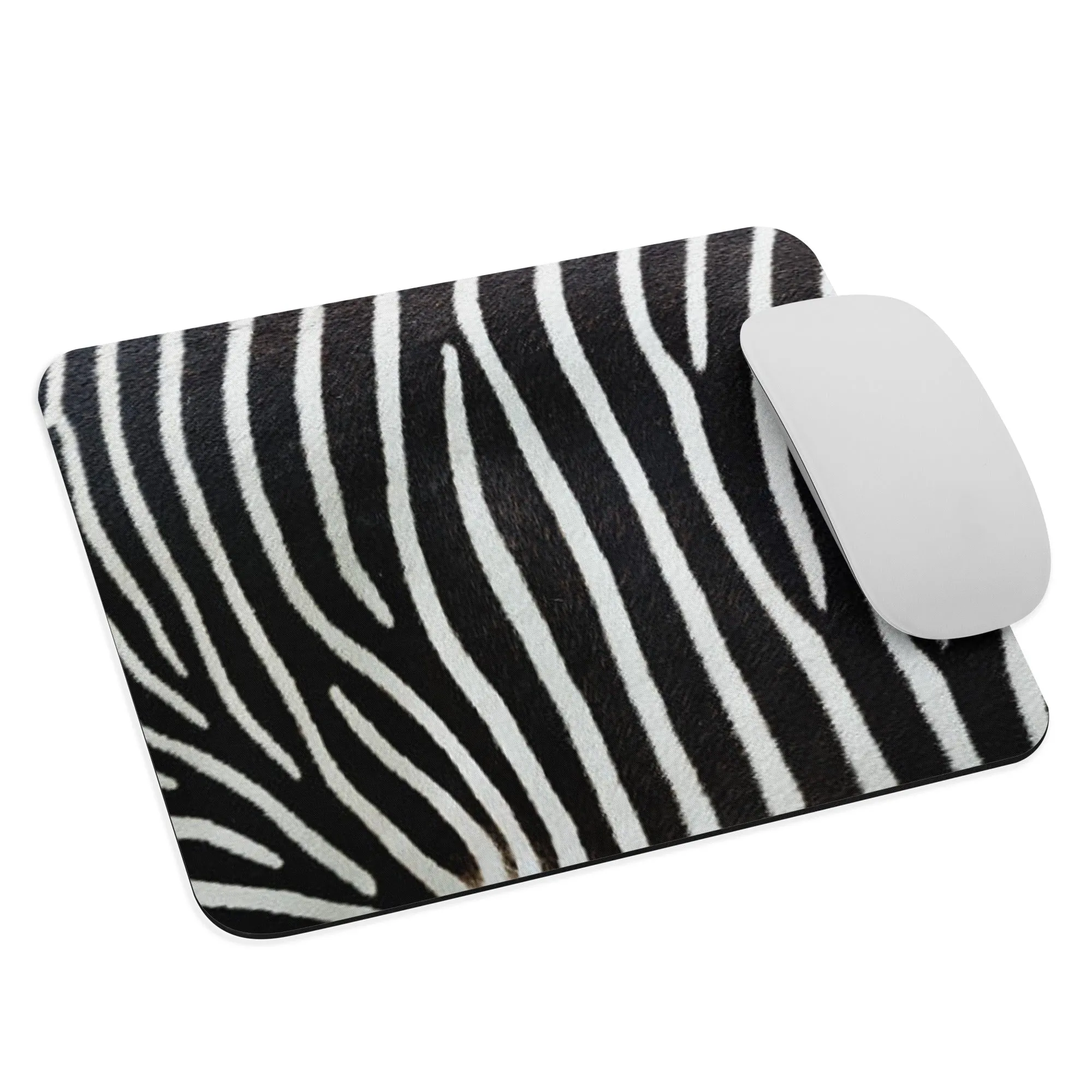 Padded Non-Slip Mousepad - Vertical Zebra Pattern