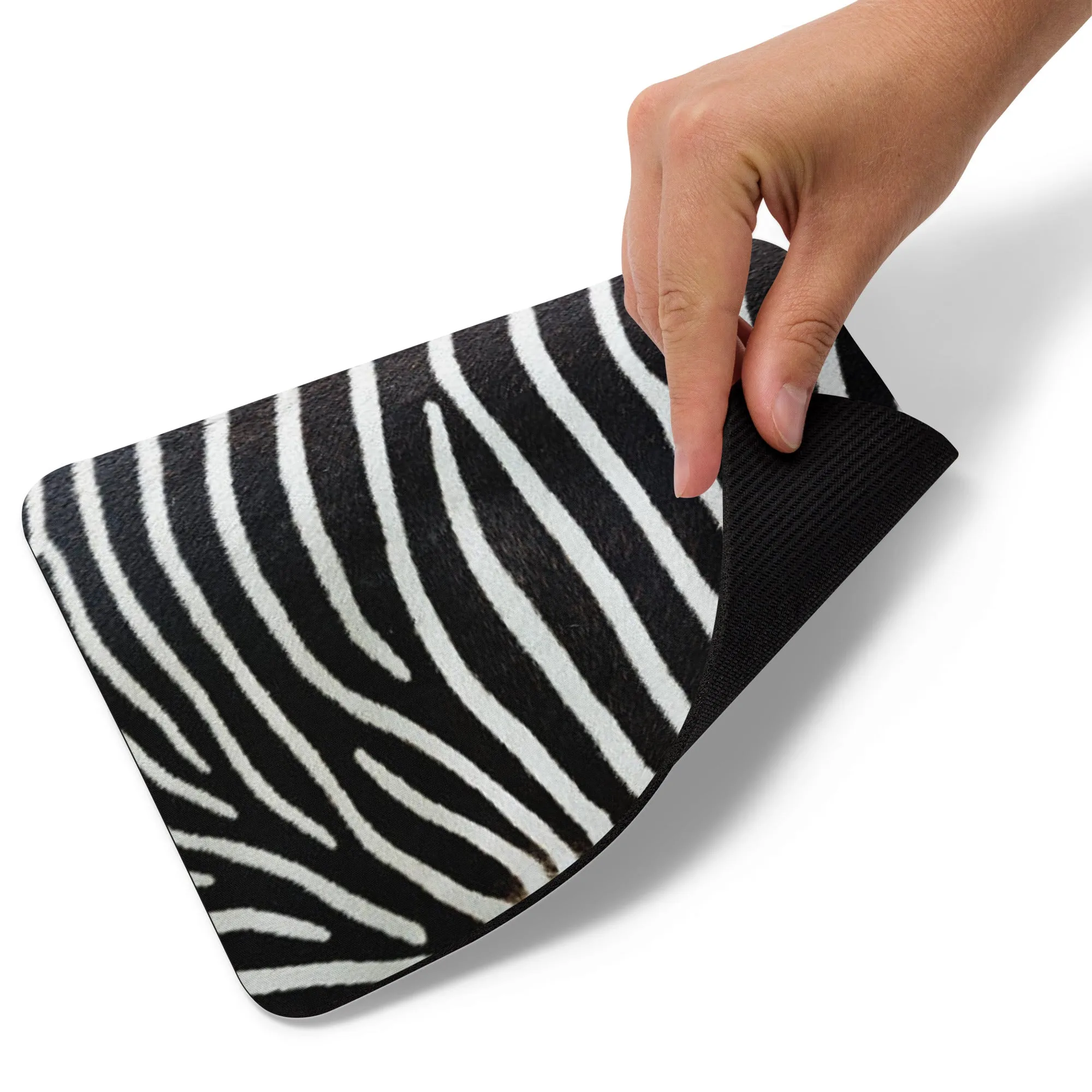 Padded Non-Slip Mousepad - Vertical Zebra Pattern