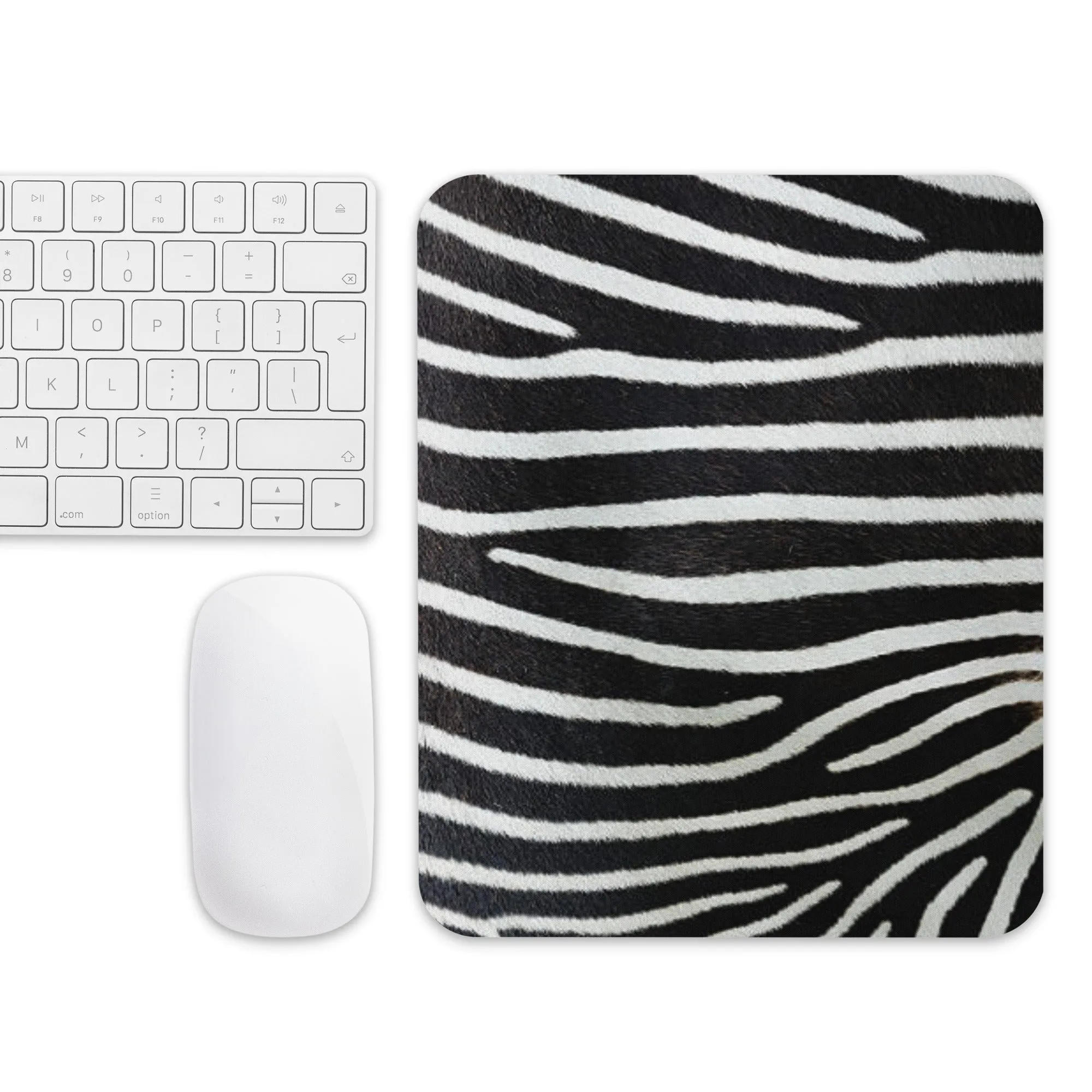 Padded Non-Slip Mousepad - Vertical Zebra Pattern