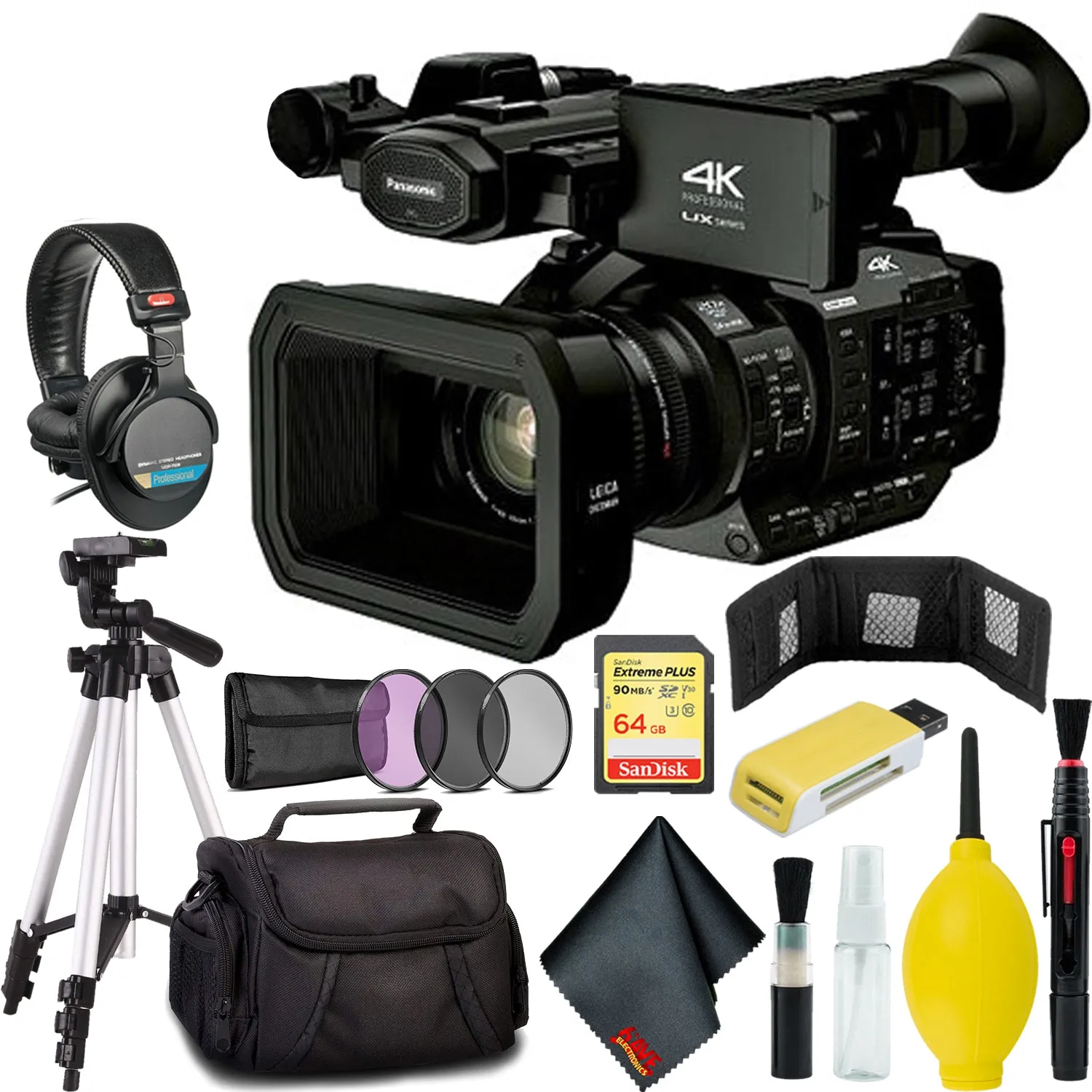 Panasonic AG-UX180 4K Premium Professional Camcorder w/Carry Case