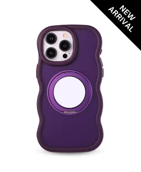 Purple Wavy Mirror MagSafe Phone Case