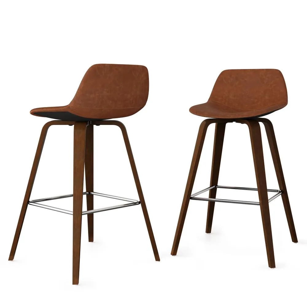 Randolph Bentwood Counter Height Stool (Set of 2) in Walnut Leg Color