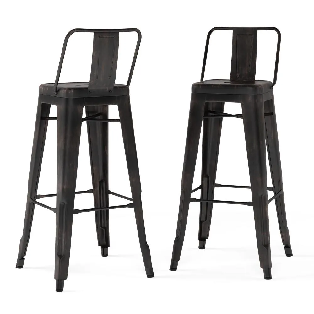 Rayne 30 inch Metal Bar Stool (Set of 2)