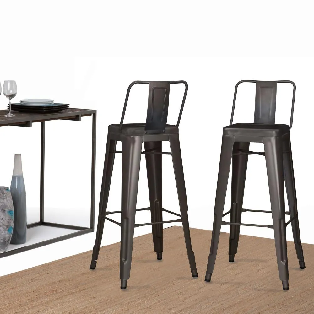 Rayne 30 inch Metal Bar Stool (Set of 2)