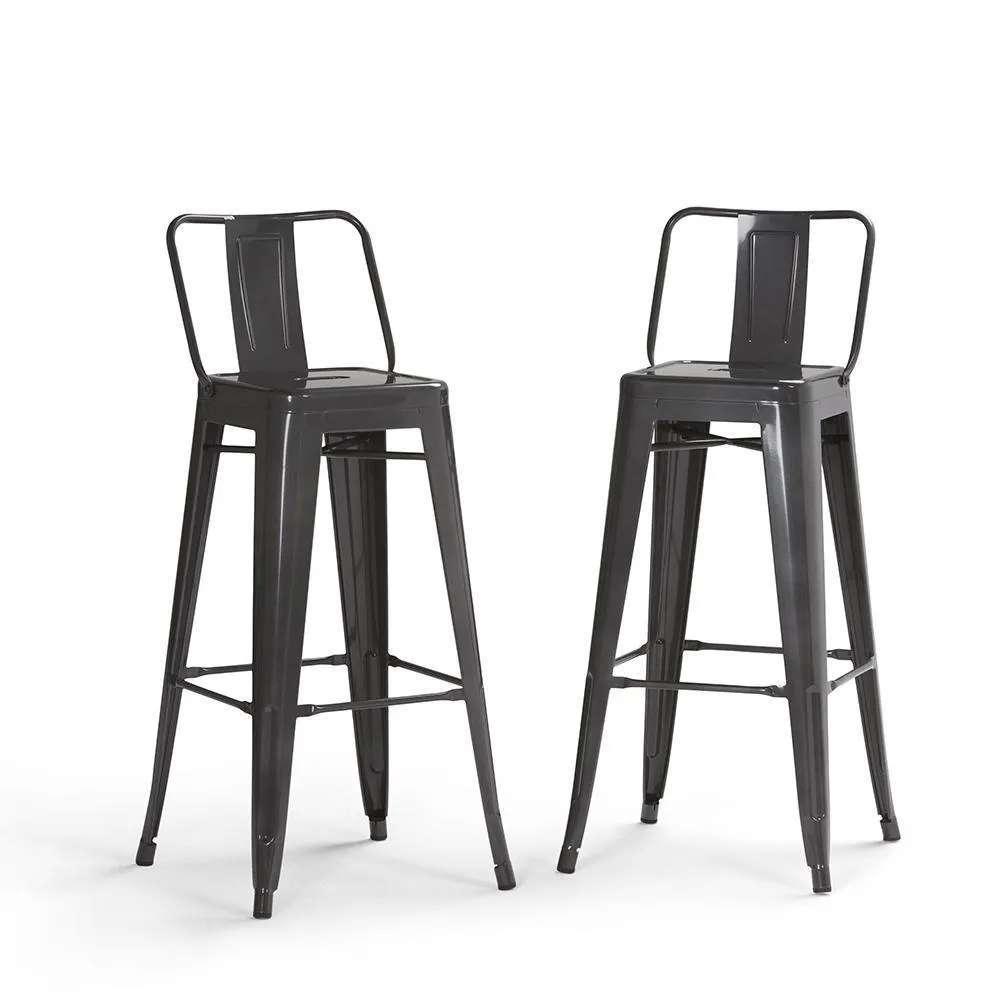 Rayne 30 inch Metal Bar Stool (Set of 2)