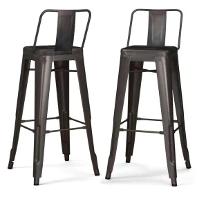 Rayne 30 inch Metal Bar Stool (Set of 2)