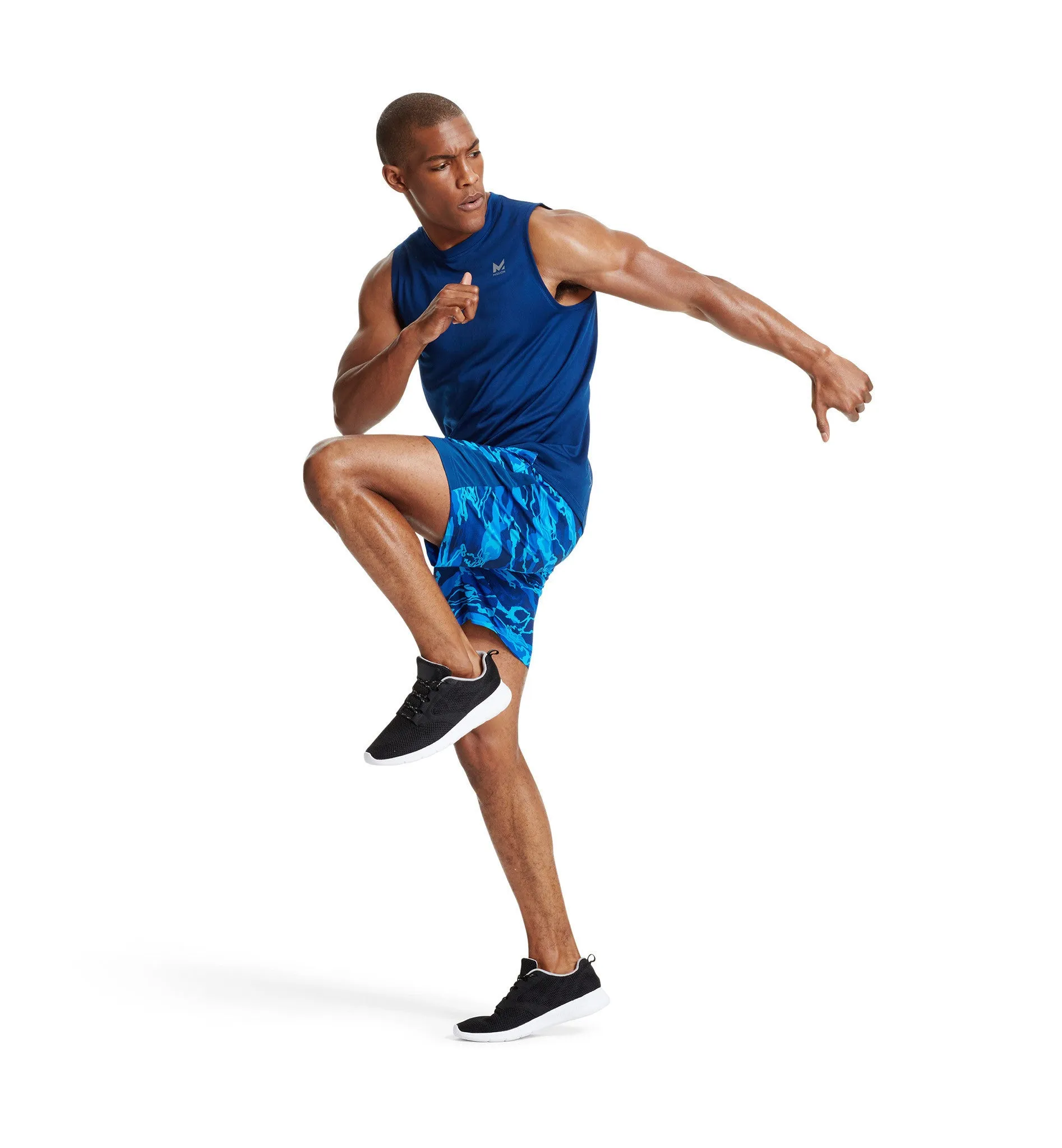 VaporActive Fusion 7" Training Shorts | Matrix Camo Lapis Blue